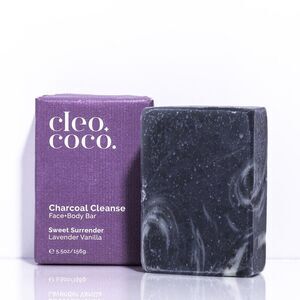 NWT Cleo + Coco Charcoal Cleanse Face & Body Bar